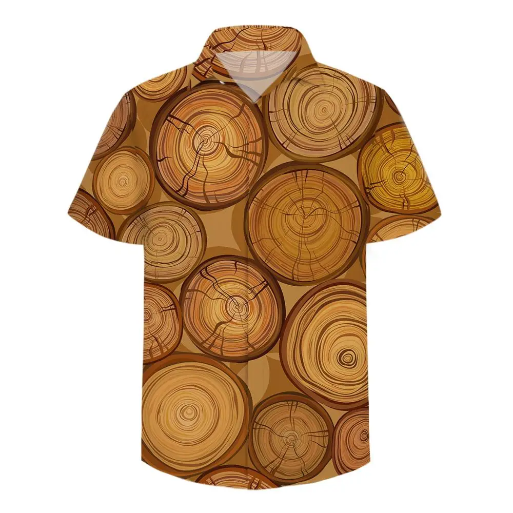 Popular Design Mens Clothes Shirt 3D Full Printing Short Sleeve Shirts Men Slim Polyester Casual Gradient Tops | Мужская одежда