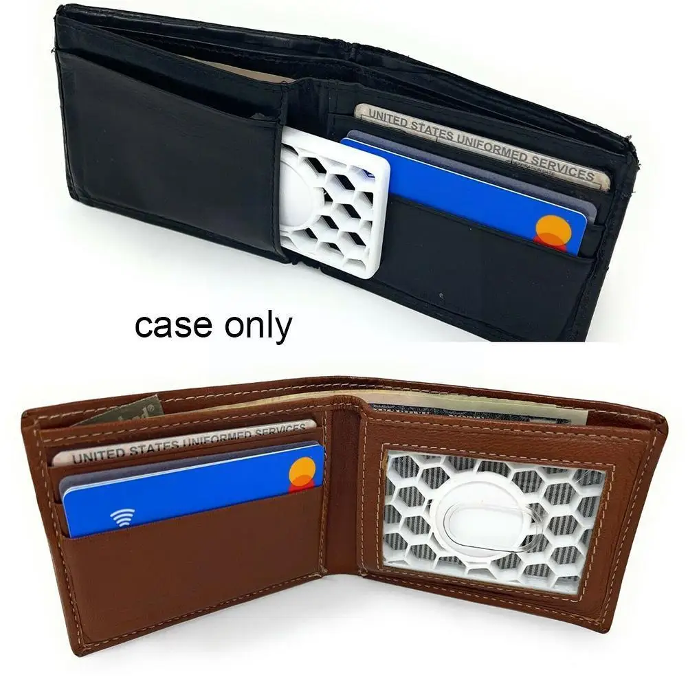 

For Airtag Wallet Clip For Airtag Protective Case Credit Tracker Holder Locator Size Card Wallet Portable Card GPS Anti-Los Z9B0