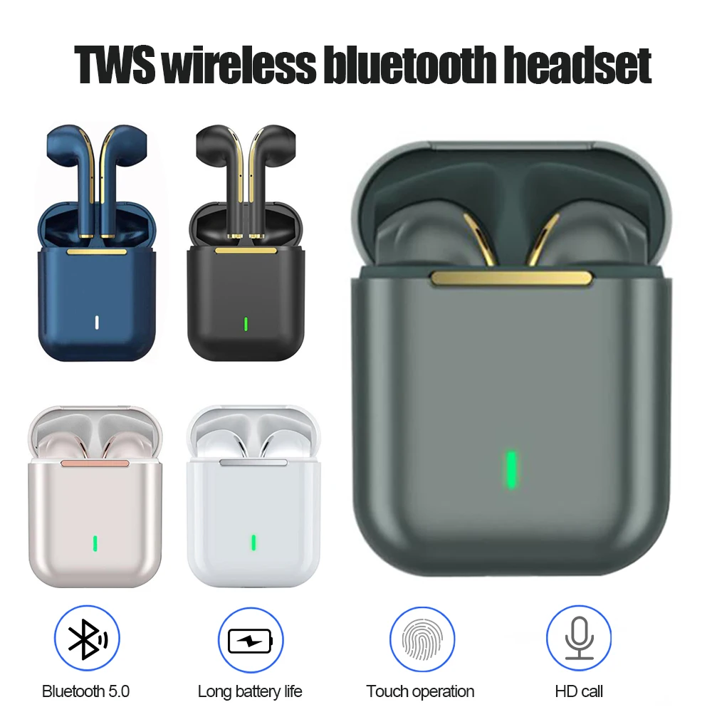 

TWS Wireless Earphone With Mic Touch Control Waterproof HiFi Stereo Noise Cancelling Ear Type Bluetooth Earbuds For Sport Travel