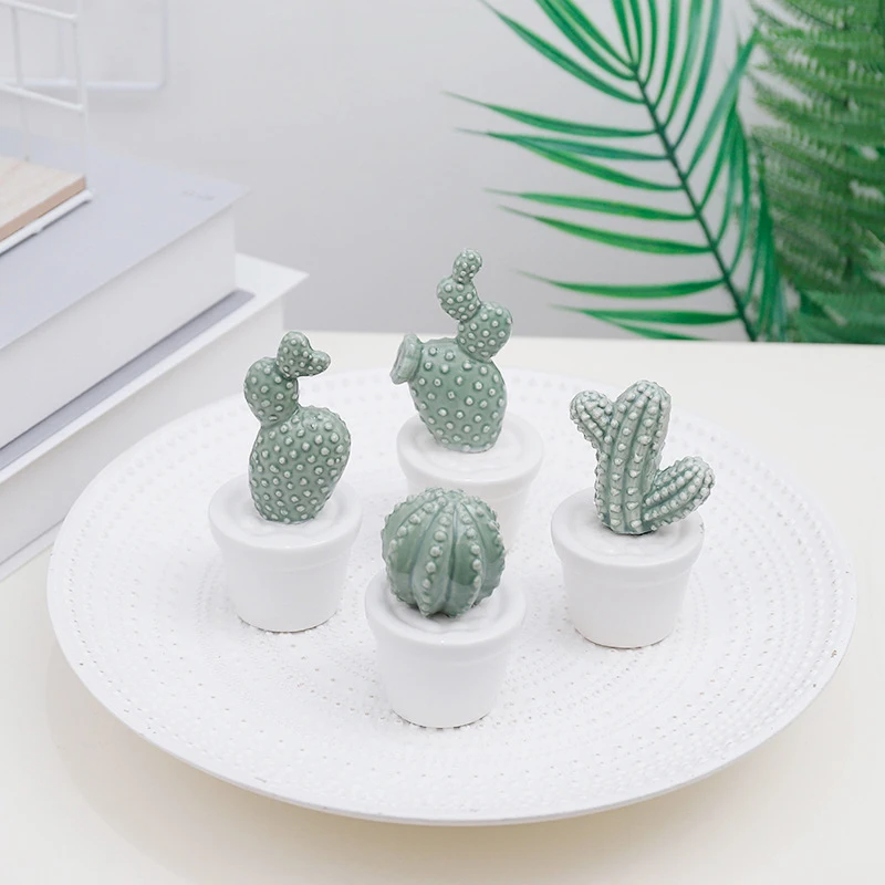Керамический кактус суккулент миниатюрный миниатюрные кактусы растения