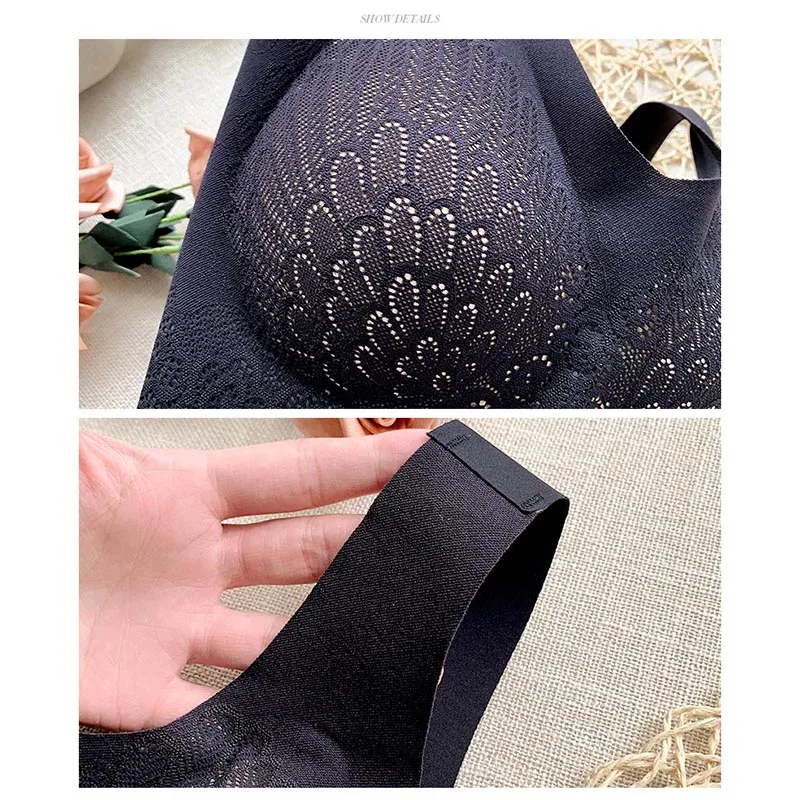 ATUENDO размера плюс бесшовный бюстгальтер для Для женщин сексуального нижнего