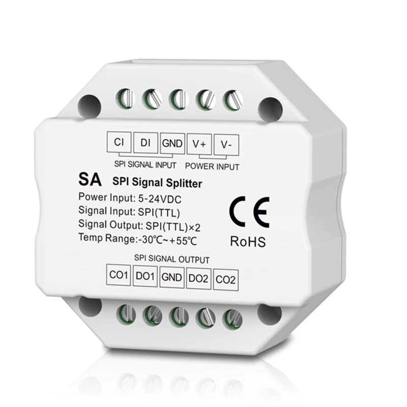 Светодиодный пиксельный контроллер 2 4G RF SPI SC + R9 постоянный ток 5 В 12 24