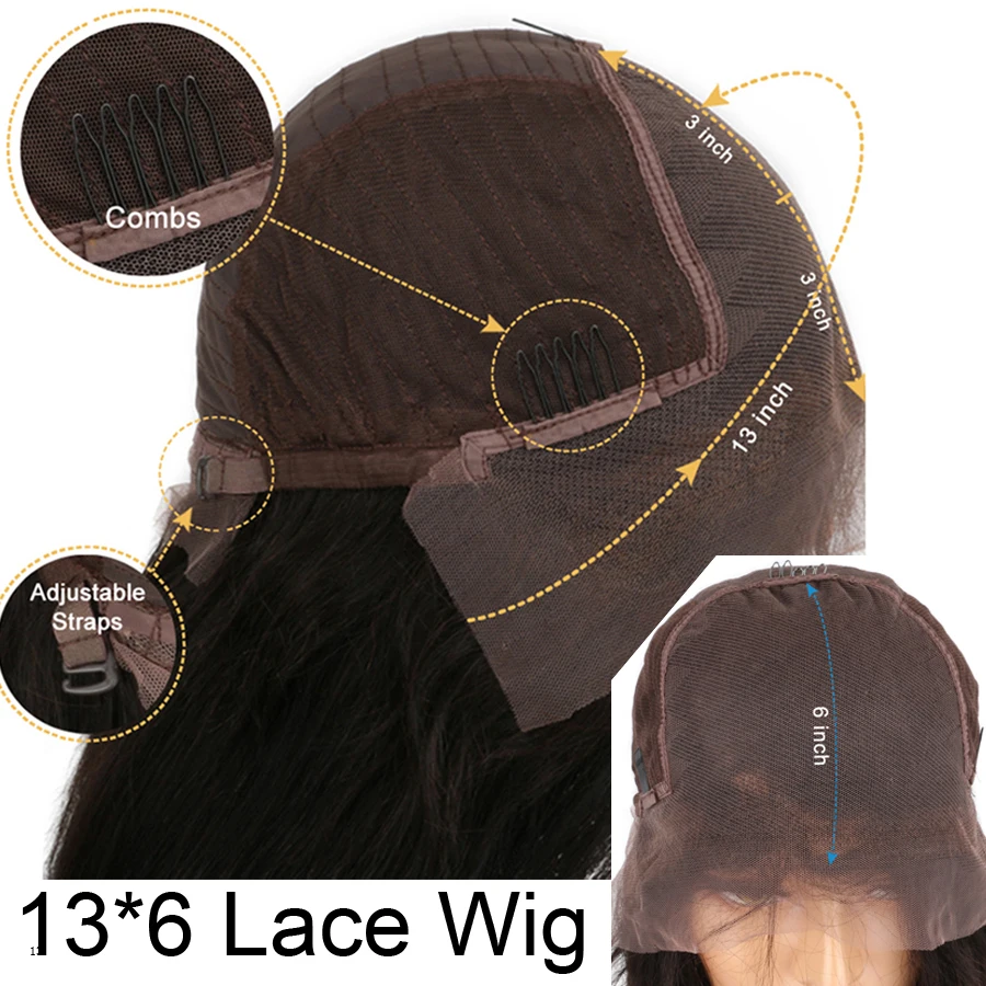 13*6 передние волосы на кружеве парики для женщин Выделите коричневый цвет с