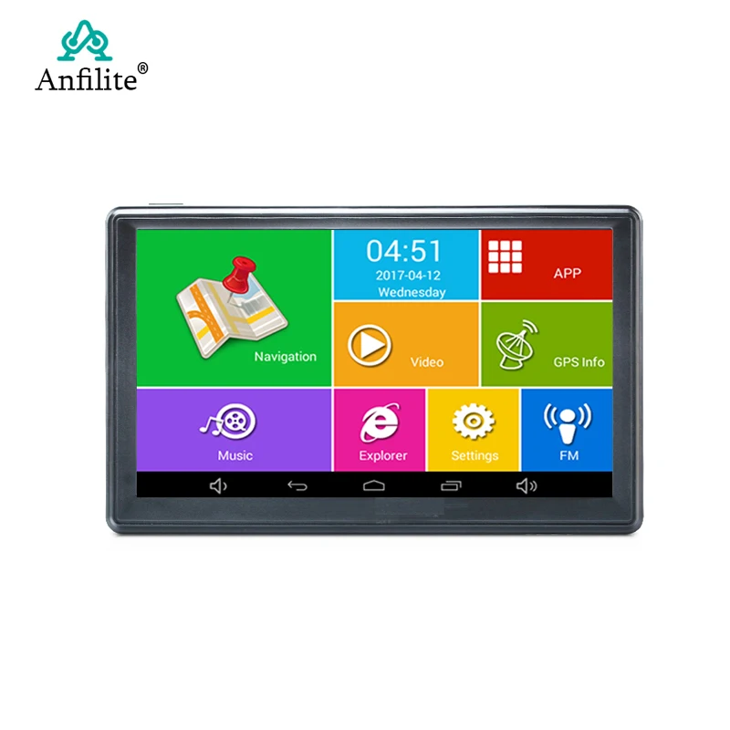 7" Anfilite 7 дюймов 800*480 gps навигатор DDR 512 М 16 ГБ Автомобильный 3D gps навигатор Android 4.4.2 wifi грузовик AVIN Автомобильный gps навигатор - Размер экрана, дюймов: 7"