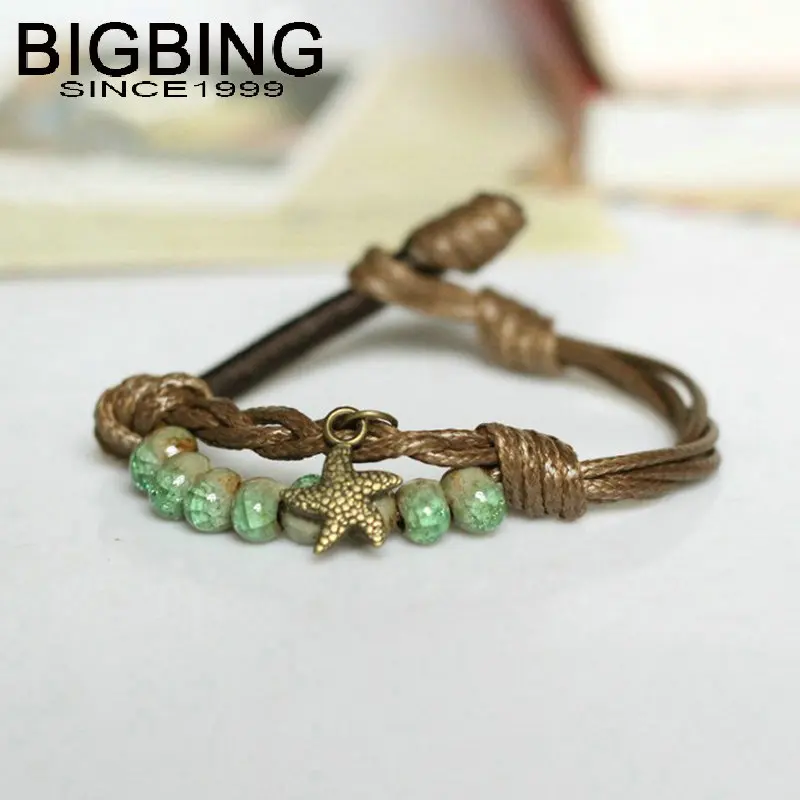 C142 BIGBING ювелирные изделия Модные Керамические богемные звезды браслет ручной
