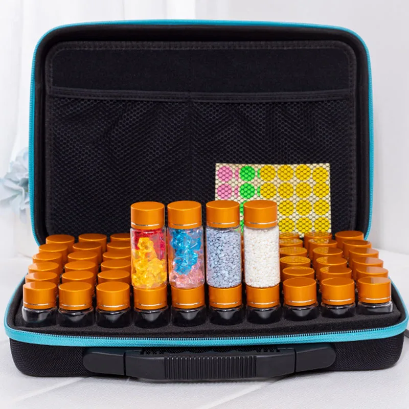 

30/60 Bottles Diamond Painting Tools Holder Hand Bag Diamond Painting Accessories Stone Mosaic Container Storage Box