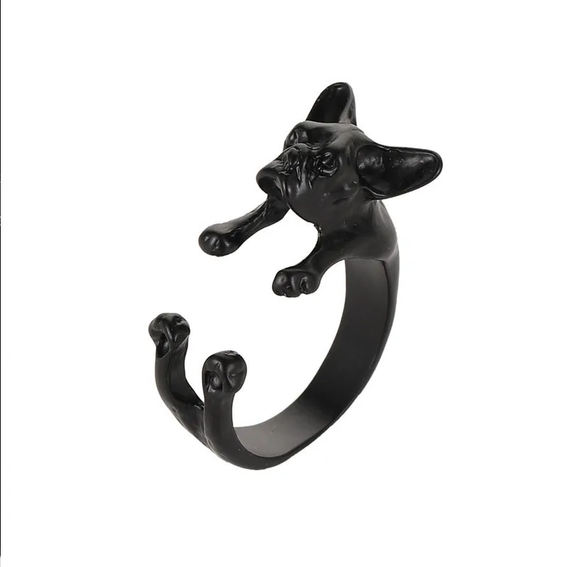 

Gold Dog Ring Adjustable Index Finger Fashion Jewelry 2.5mm Gift for Frend Europe and America Accessories Rings