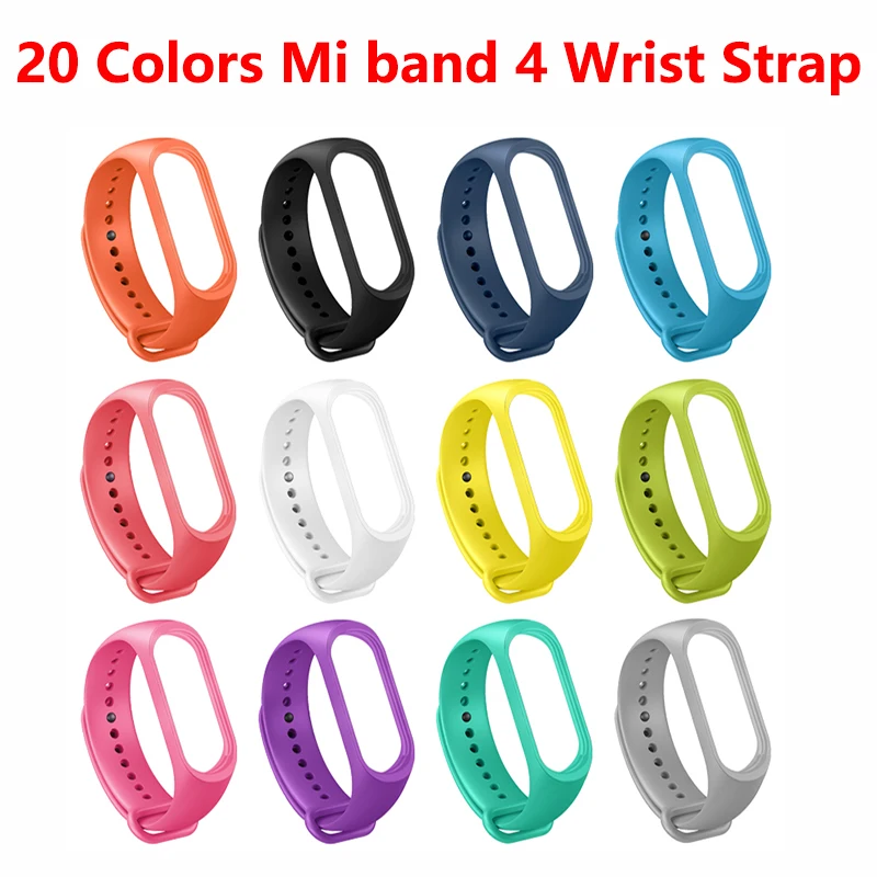Ремешок mi Band 4, ремешок на запястье для Xiaomi mi band 4, ремешок для часов mi 4 pulsera correa mi band 4, сменный силиконовый браслет