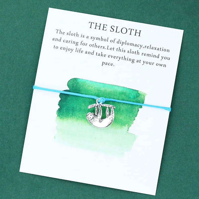 Ленивец браслет желаний милый очаровательный дух животное ювелирные изделия Kawaii