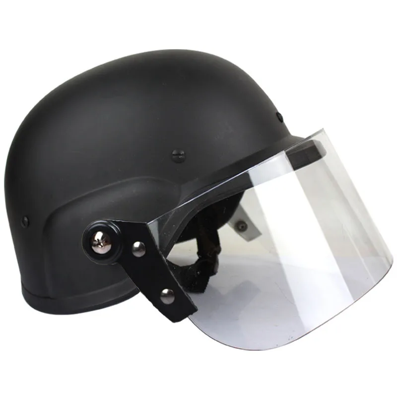 Anti-riot Helmet Military Fan Tactical Protection Self Defense Adult Transparent Protective Face Shield Wind-proof Safety | Безопасность