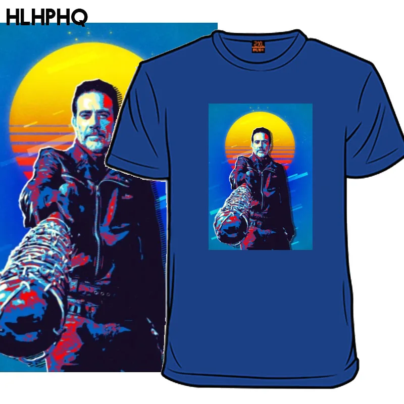 Мужская футболка с коротким рукавом из хлопка принтом ходячих мертвецов|Мужские