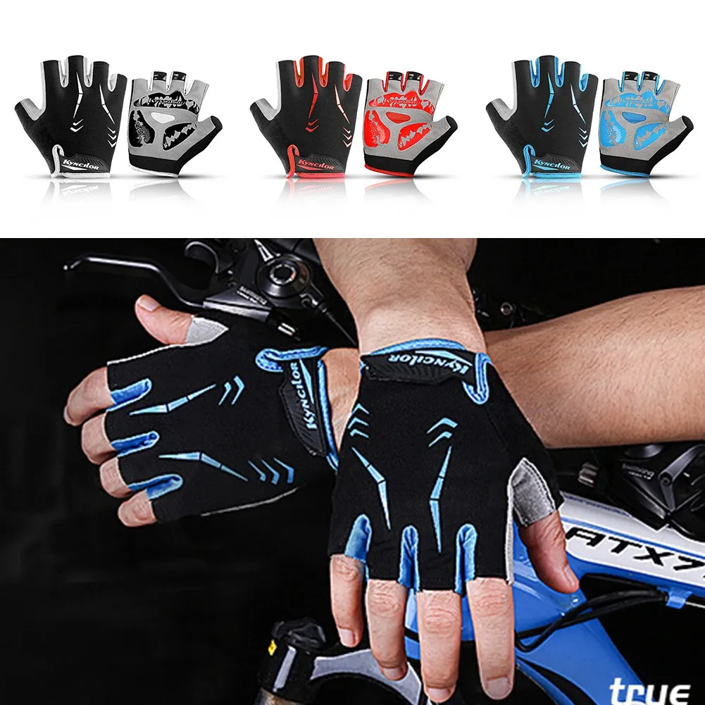 

1Pair Fingerless Cycling Gloves Bike Bicycle Padded Half Finger Breathable Motorbike MTB Road Racing Riding Cycling Gloves