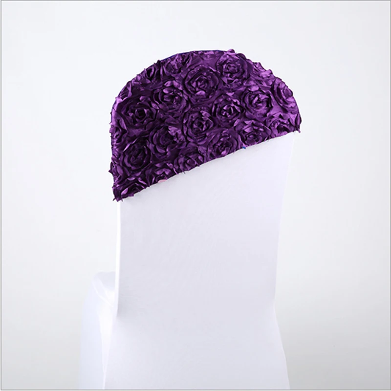 Rosette Chair 5 Colours For Luxury Weddings Fit All Chairs Polyester Embroider Satin Cap Cover | Дом и сад