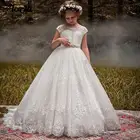 Кружевное платье с цветочным узором для девочек, на Первое причастие, 2020