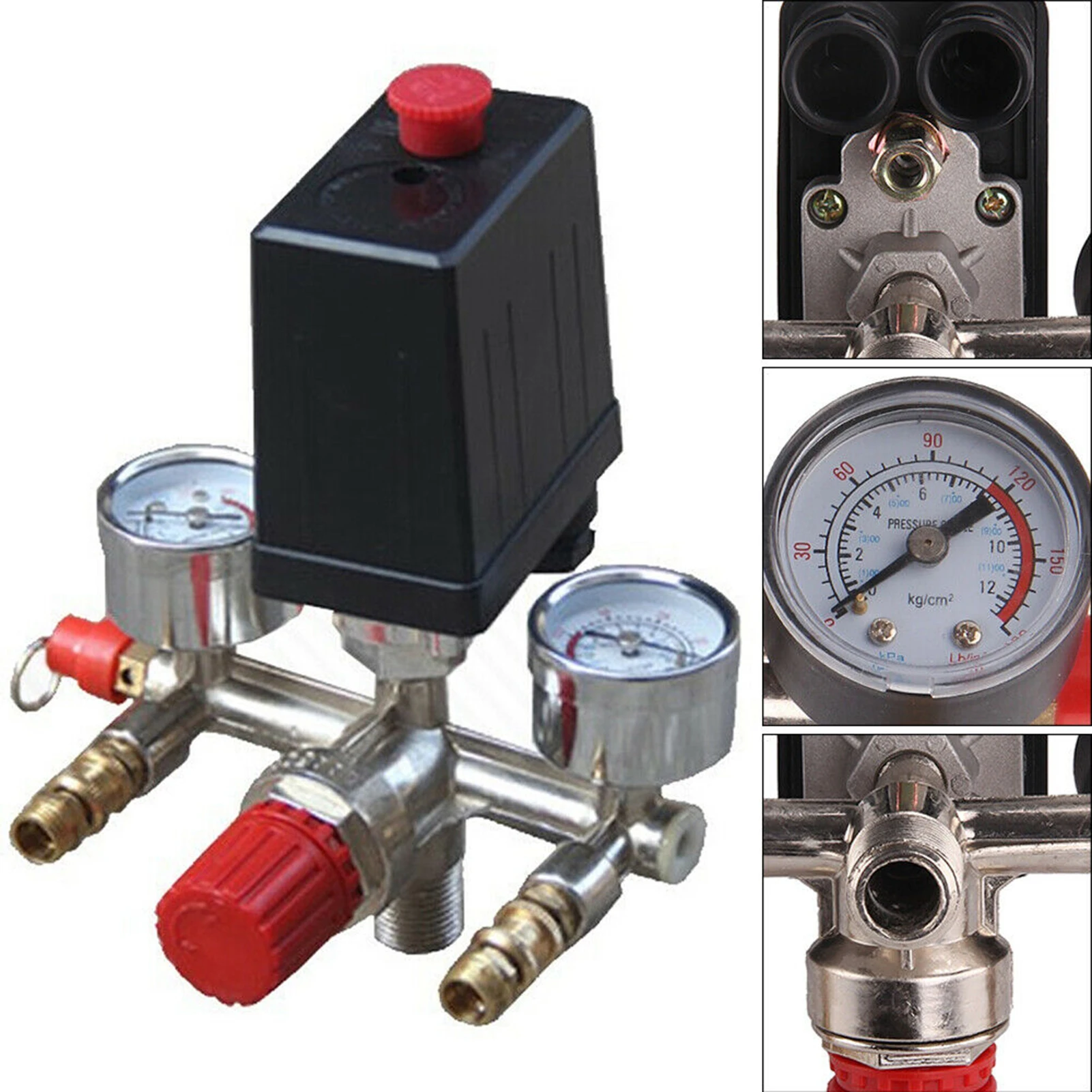 230V Pressure Switch Air Valve Intake Manifold Compressor Control Regulator Gauge Set | Обустройство дома