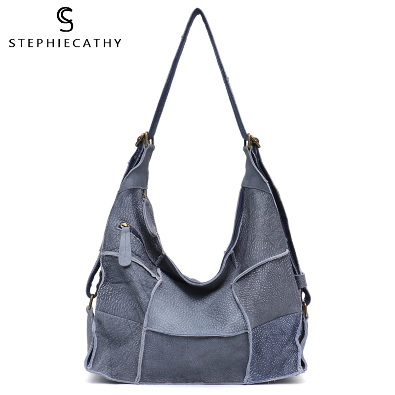 Винтажная сумка SC из натуральной кожи для женщин большие повседневные