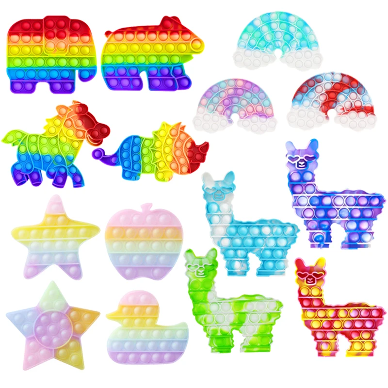 

Stress Relieve Toys Bubble Play Game Push Fidget Sensory Toy Funny Adult Kids Toys Silicone Autism Special Needs Relieve Toys