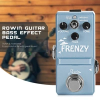 rowin ln 322 frenzy guitar pedal classic fuzz tone creamy violin like sound mini full metal shell 2 modes for bass guitars