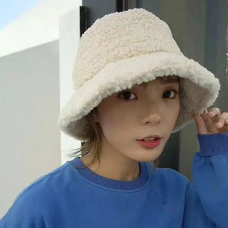 Зимняя шапка ведро из искусственного меха для женщин и девочек плотная