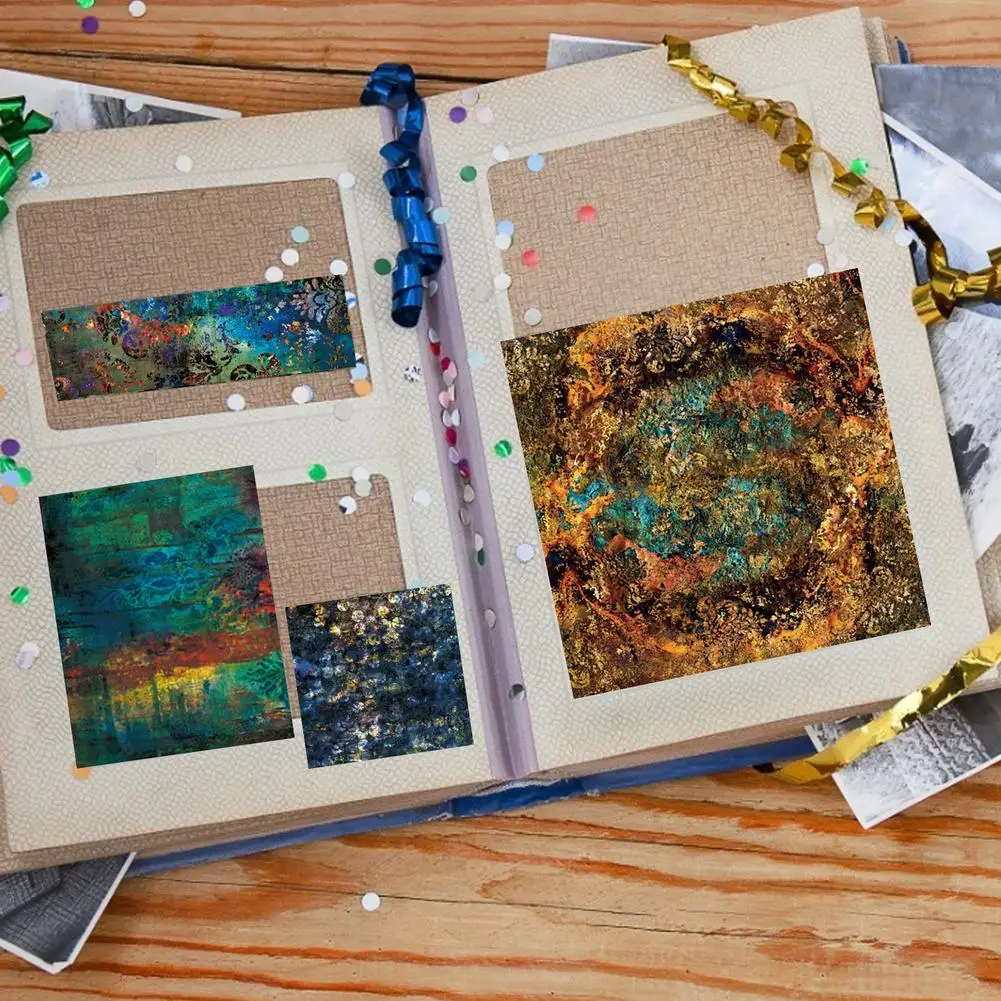 24 листа винтажная бумага для скрапбукинга узорчатый бумажный пакет ручной