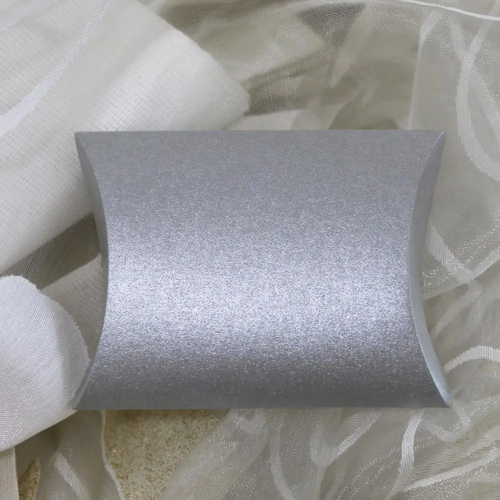 10 шт./лот жемчужная бумага черная Роскошная подушка коробки для конфет на