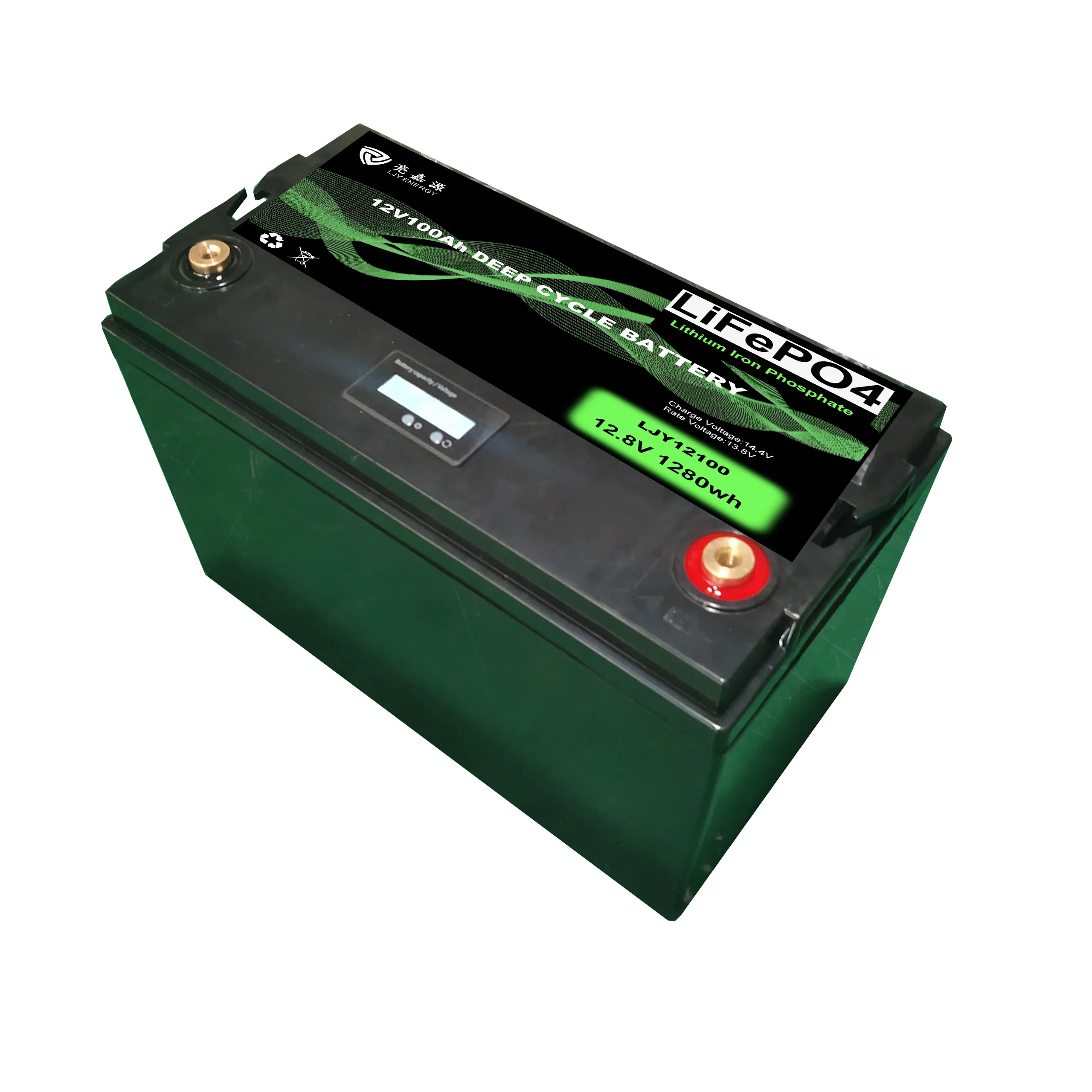 

deep cycle 12V 100Ah lithium battery for RV Marine solar energy storage pack