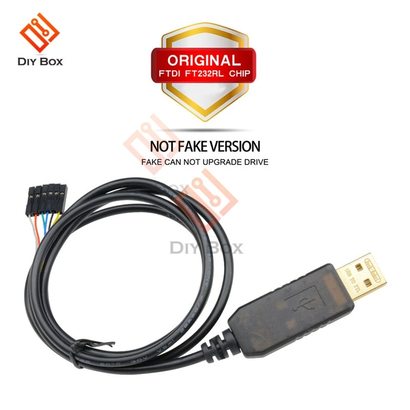 Оригинальный 1 м 6 контактов 5 в FTDI FT232RL FT232 USB к TTL RS232 последовательный загружаемый
