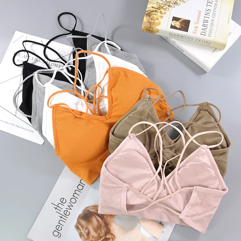 Женский бюстгальтер без косточек CHRLEISURE Бралетт с красивой спинкой и