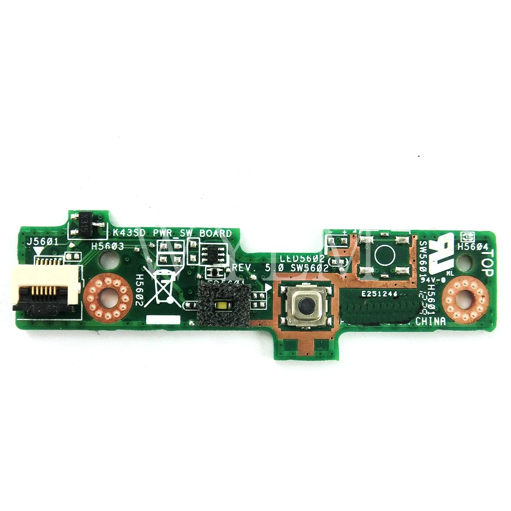 K43SD_PWR_SW плата для ASUS A43S P43S X43S K43S K43SD K43SV K43E K43SJ K43SM Мощность панель кнопки включения