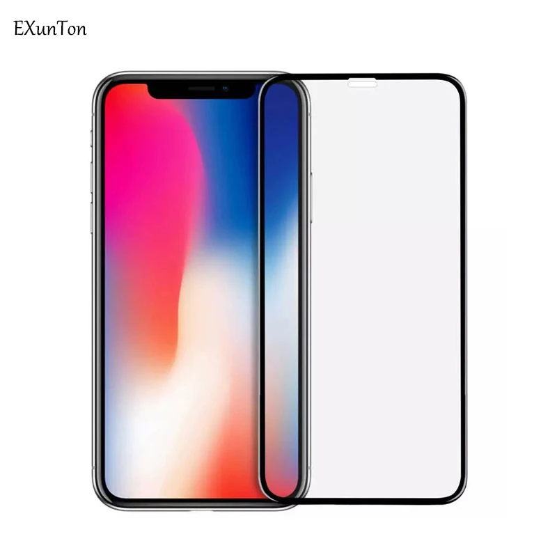 Защитное стекло EXUNTON закаленное с полным покрытием для IPhone X XS Max XR Защитная пленка
