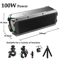 100w high power portable bluetooth speaker ipx5 outdoor wireless column home theater subwoofer tws music center with power bank