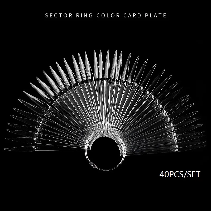 Накладные ногти на шпильке 40 шт./лот натуральная черная Таблица УФ-гель цветная