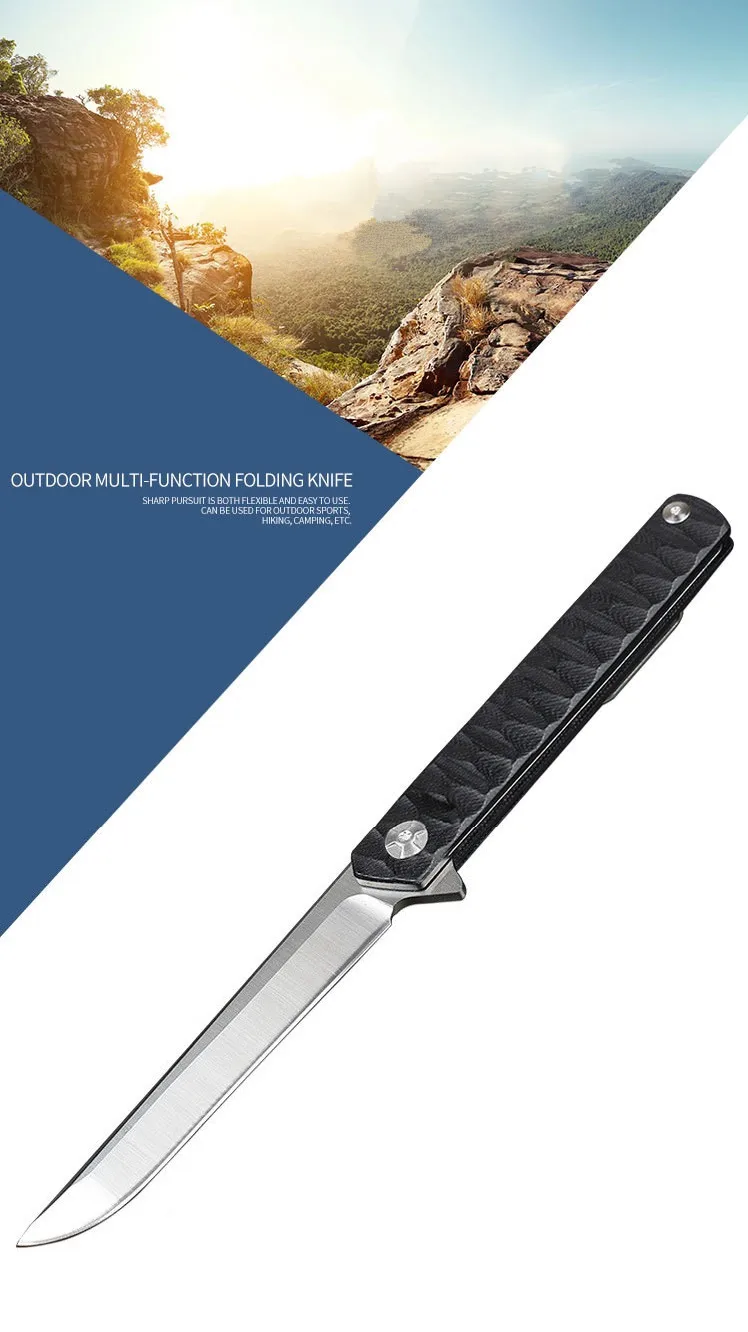 D2 folding Pocket Knife flipper knives tactical hunting survival outdoor tool EDC Ball Bearing Fast Open knife | Инструменты