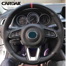 CARDAK DIY Car Steering Wheel Covers For Mazda 3 Axela 2017 2018 2019 Mazda 6 Atenza 2017-2019 CX-3 2018-2019 CX-9 CX-5