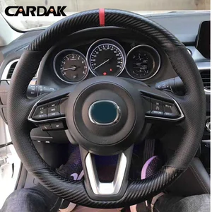 cardak diy car steering wheel covers for mazda 3 axela 2017 2018 2019 mazda 6 atenza 2017 2019 cx 3 2018 2019 cx 9 cx 5 free global shipping