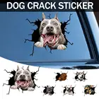 Модные автомобильные аксессуары креативная 3D забавная индивидуальная собака наклейка для трещин имитация наклейка на автомобиль Стайлинг автомобиля