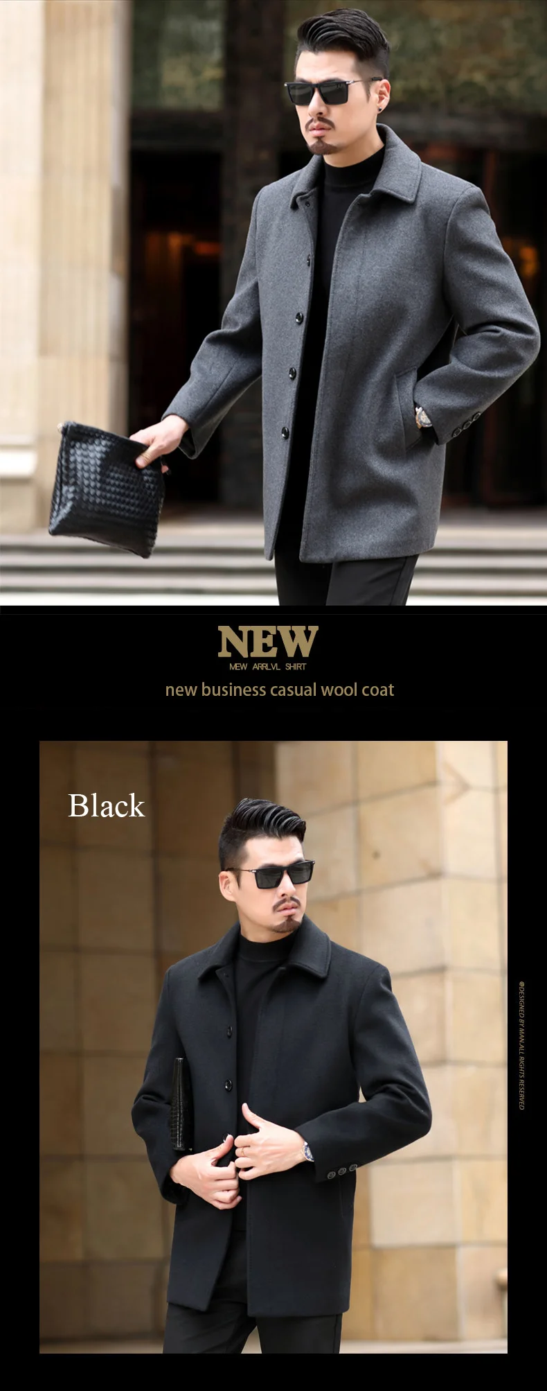 Mu Yuan Yang осень зима мужские куртки и пальто Мужская Верхняя одежда размера плюс 4XL 5XL 6XL 7XL толстое повседневное модное свободное шерстяное пальто