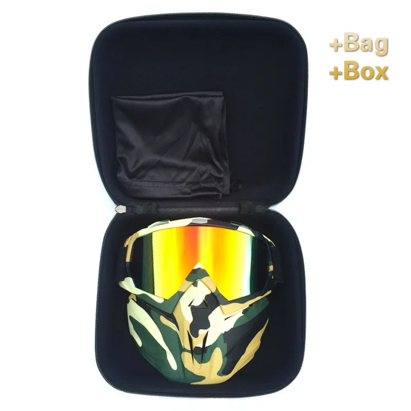 Add box(Remark numbr Лыжные Сноуборд снегоходные очки маска Снежная зима лыжные анти-УФ водонепроницаемые очки солнцезащитные очки для мотокросса A - Цвет: Add box(Remark numbr