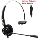 Гарнитура с переключателем громкости и отключения звука с микрофоном только для телефонов AVAYA 1600 серии 9600, Yealink, Snom ,Grandstream GXP12XX и т. д.