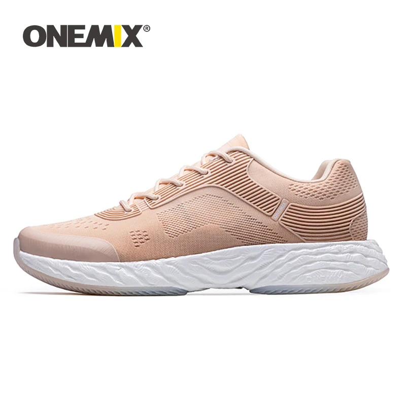 ONEMIX Man Sneakers for Men Casual Shoes Grey Running Marathon Shoes Summer Breathable Mesh Anti Skid Man Outdoor Running Shoes