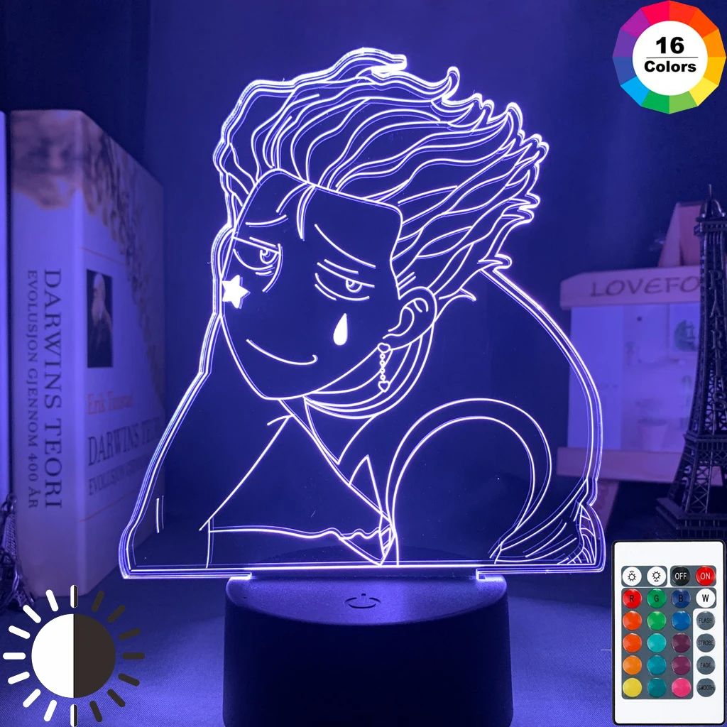 

iLight Gift Store Anime Led Light Hisoka Meme for Kids Bedroom Decor Nightlight HXH Gift Hunter X Hunter Table Lamp Hisoka Morow
