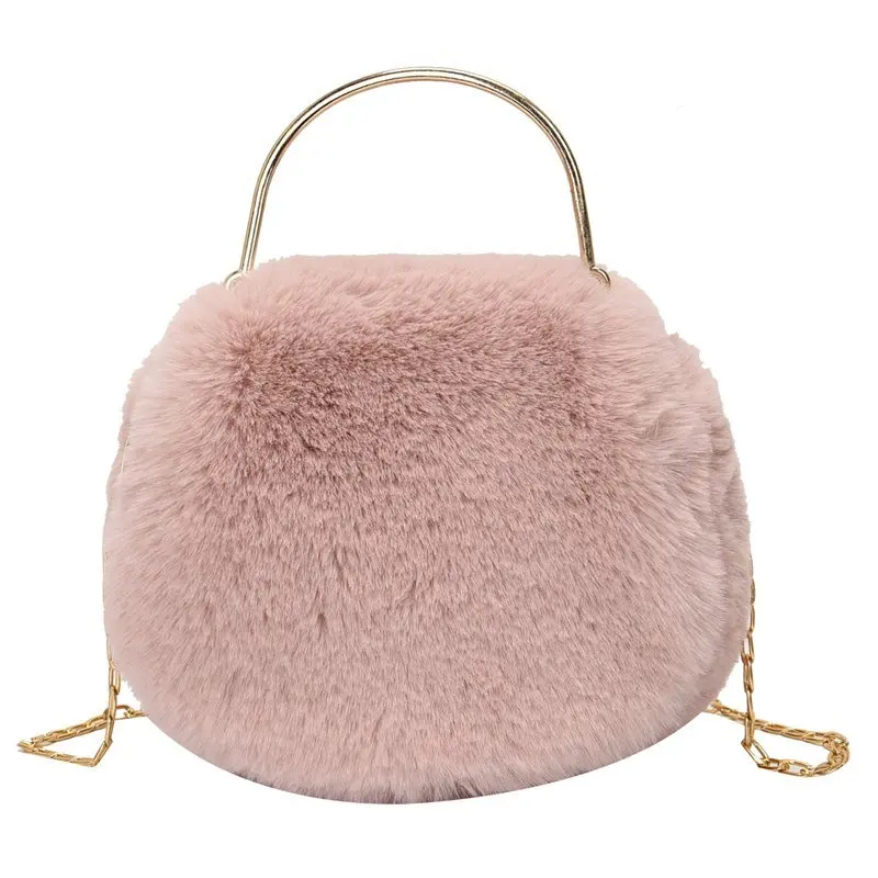 

New Style Women Handbag Tote Bag Shoulder Bag Faux Fur Small Crossbody Bag Fashion Furry Handbag