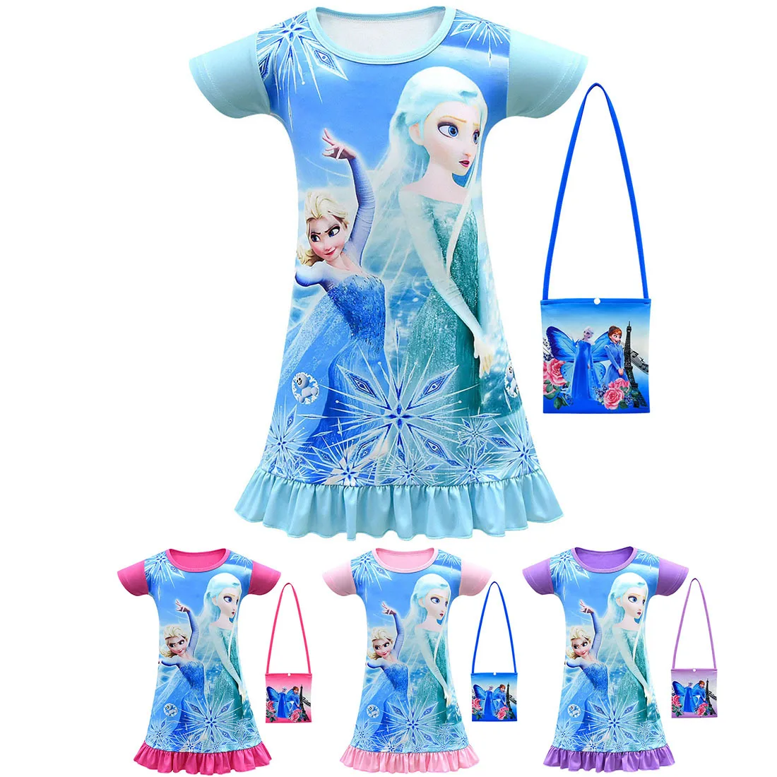 Новое пижамное платье Aishana рождественское средней длины с длинными рукавами для