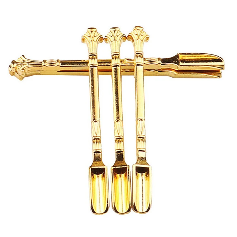 

Mini Scoop Gold Spoon Stir In Coffee Or Tea Sniffer Smell Flavor Tableware