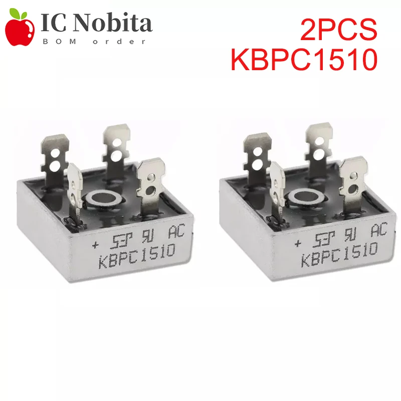 

2PCS KBPC1510 15A 1000V Bridge Rectifier New IC