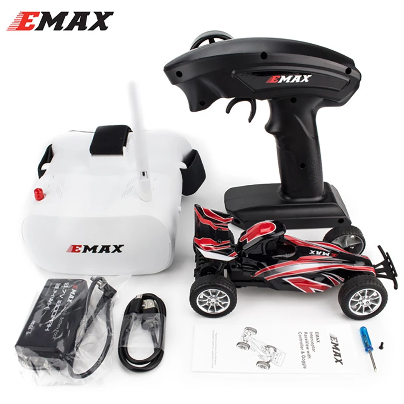 

EMAX 1:18 Interceptor 2.4G 20 Minutes 600TVL FPV Camera Full Proportional High Speed RC Car BNR/RTR Model w/ Remote Controller