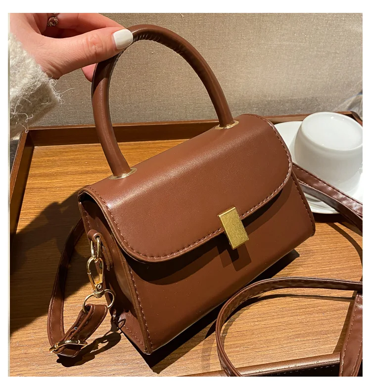 

New 2021 Fashion Women Handbags Brand Luxury Solid Leather Handbag Vintage Ladies Crossbody Bags Shoulder Tote Messenger Bag