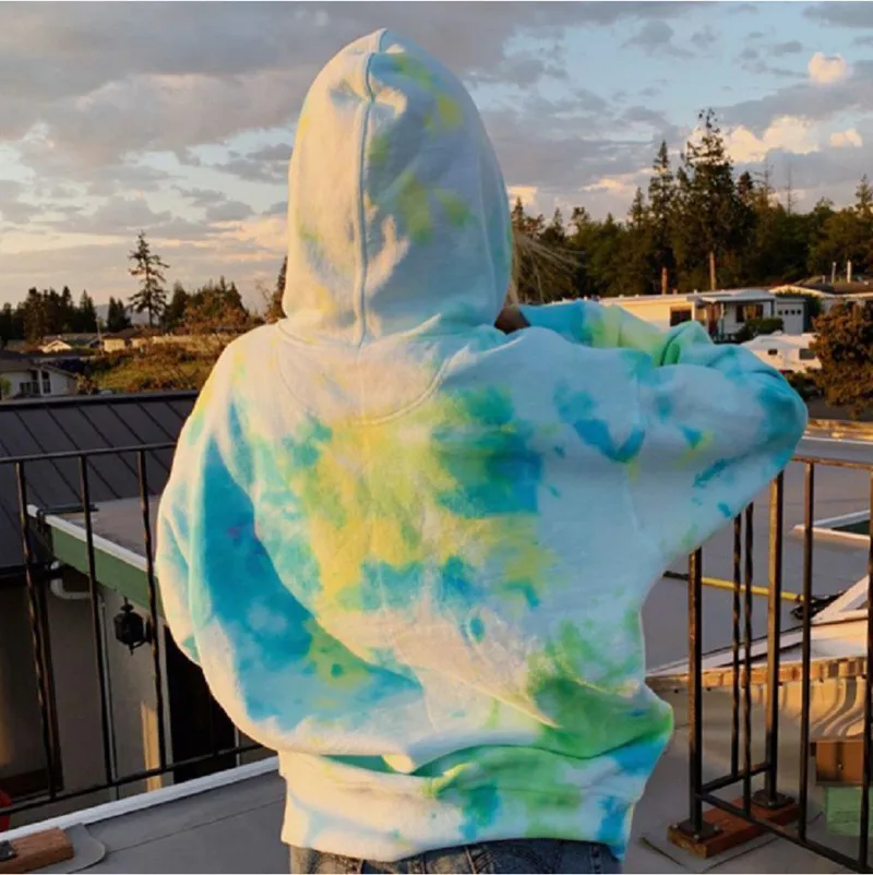 

Tie dye Pullover Hoodie Sweatershirt for Female Printed Sweatshirt Long Sleeve Pullover Tops Women Hoodie Tops