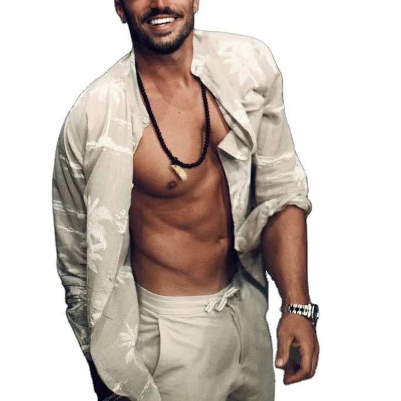 

2021 New Autumn Winter Hot Style European American Men's Printed Shirts Plus Size Mens Clothing