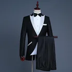 2021 Lates пальто брюки для девочек дизайн для Для мужчин фрак, вечерний наряд, черный смокинг мужской костюм жениха Вечерние Для Мужчин's костюм высокое качество хост сцены блейзер